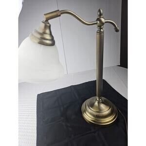 Vintage 1960s Desk Lamp‎ - Timeless Brass, Frosted Glass.